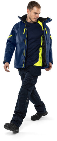 Fristads Airtech winterjack 4058 Marineblauw/hi-vis geel 