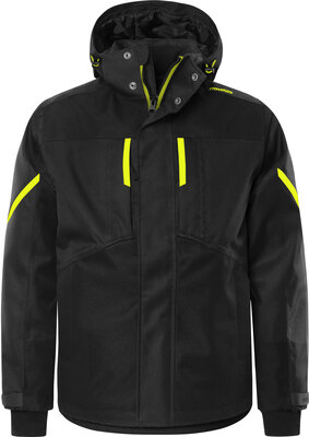 Fristads Airtech winterjack 4058 Zwart/hi-vis geel  
