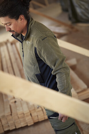 Fristads Microfleecejack 4003 Grijs/zwart 