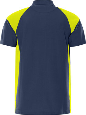 Fristads Heavy poloshirt 7047 Marineblauw/hi-vis geel 