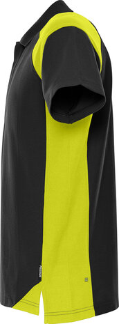 Fristads Heavy poloshirt 7047 Zwart/hi-vis geel 