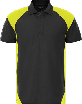 Fristads Heavy poloshirt 7047 Zwart/hi-vis geel 