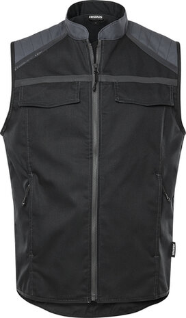 Fristads Vest 5555 Zwart/grijs 