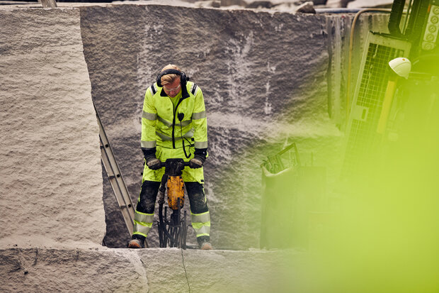 Fristads High vis green werkbroek stretch klasse 2 2644 Hi-vis geel/zwart