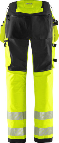 Fristads High vis green werkbroek stretch klasse 2 2644 Hi-vis geel/zwart