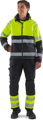 Fristads High vis green werkbroek stretch klasse 1 2643 Hi-vis geel/zwart