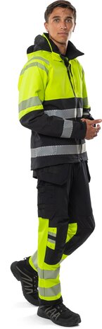 Fristads High vis green werkbroek stretch klasse 1 2643 Hi-vis geel/zwart