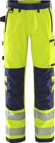 Fristads High vis green broek klasse 2 2645 Hi-vis geel/marineblauw