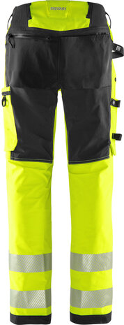 Fristads High vis green broek klasse 2 2645 Hi-vis geel/zwart