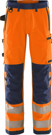 Fristads High vis green broek klasse 2 2645 Hi-vis oranje/marineblauw