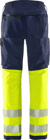 Fristads High vis green broek klasse 1 2647 Hi-vis geel/marineblauw