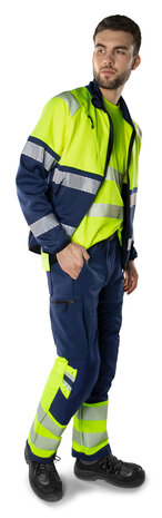 Fristads High vis green broek klasse 1 2647 Hi-vis geel/marineblauw
