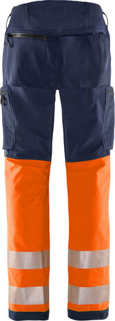 Fristads High vis green broek klasse 1 2647 Hi-vis oranje/marineblauw