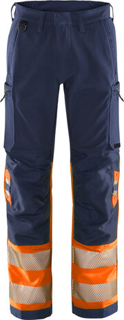 Fristads High vis green broek klasse 1 2647 Hi-vis oranje/marineblauw