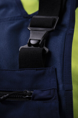 Fristads High vis green Amerikaanse overall stretch klasse 2 1031 Hi-vis geel/marineblauw
