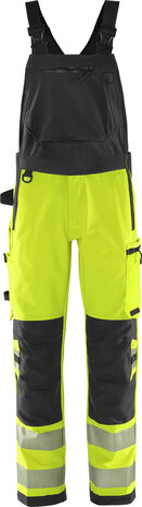 Fristads High vis green Amerikaanse overall stretch klasse 2 1031 Hi-vis geel/zwart