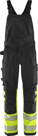 Fristads High vis green Amerikaanse overall stretch klasse 1 1032 Hi-vis geel/zwart