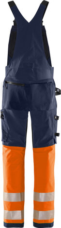 Fristads High vis green Amerikaanse overall stretch klasse 1 1032 Hi-vis oranje/marineblauw