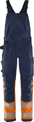 Fristads High vis green Amerikaanse overall stretch klasse 1 1032 Hi-vis oranje/marineblauw