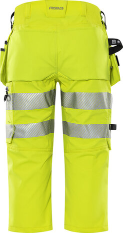 Fristads Hogezichtbaarheids 3/4 broek klasse 2 2666 Hi-vis geel/zwart