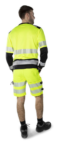 Fristads High vis green stretch korte broek klasse 2 2648 Hi-vis geel