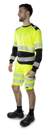 Fristads High vis green stretch korte broek klasse 2 2648 Hi-vis geel