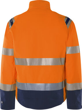 Fristads High vis green stretch jack klasse 3 4647 Hi-vis oranje/marineblauw