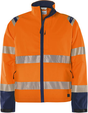 Fristads High vis green stretch jack klasse 3 4647 Hi-vis oranje/marineblauw