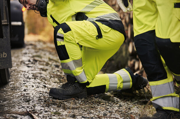 Fristads High vis green werkbroek klasse 2 2641 Hi-vis oranje/grijs