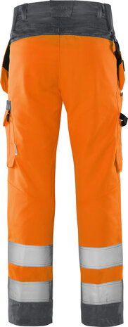 Fristads High vis green werkbroek klasse 2 2641 Hi-vis oranje/grijs