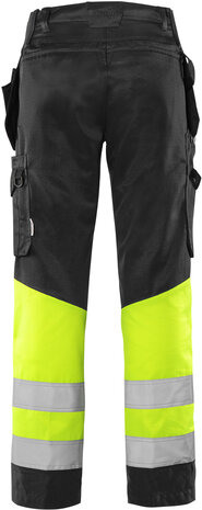 Fristads High vis green werkbroek klasse 1 2640 Hi-vis geel/zwart