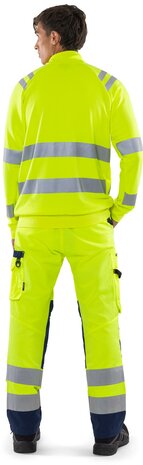 Fristads High vis green broek klasse 2 2651 Hi-vis geel/marineblauw