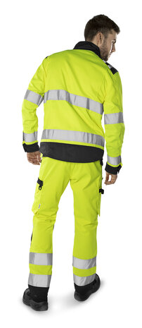 Fristads High vis green broek klasse 2 2651 Hi-vis geel/zwart