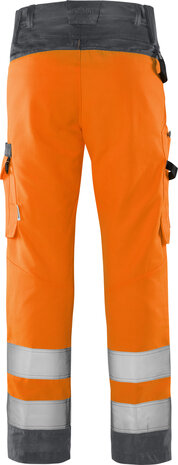 Fristads High vis green broek klasse 2 2651 Hi-vis oranje/grijs