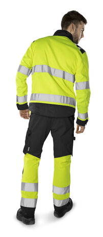 Fristads High vis green broek klasse 1 2649 Hi-vis geel/zwart