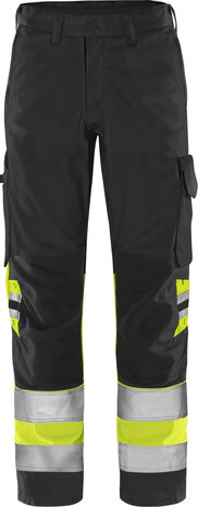 Fristads High vis green broek klasse 1 2649 Hi-vis geel/zwart