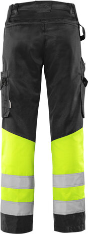 Fristads High vis green broek klasse 1 2649 Hi-vis geel/zwart