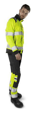 Fristads High vis green broek klasse 1 2649 Hi-vis geel/zwart