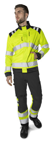 Fristads High vis green broek klasse 1 2649 Hi-vis geel/zwart