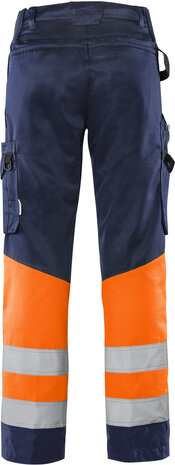 Fristads High vis green broek klasse 1 2649 Hi-vis oranje/marineblauw