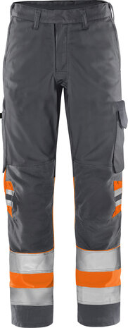Fristads High vis green broek klasse 1 2649 Hi-vis oranje/grijs