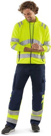 Fristads High vis green broek klasse 1 2668 Hi-vis geel/marineblauw