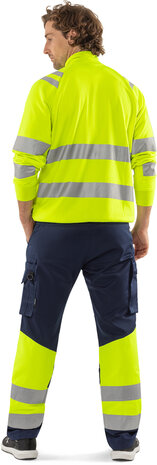 Fristads High vis green broek klasse 1 2668 Hi-vis geel/marineblauw