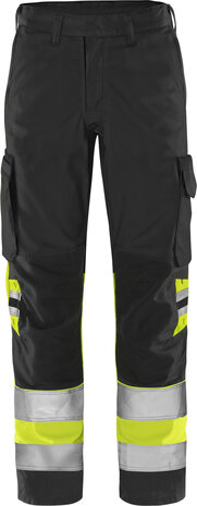 Fristads High vis green broek klasse 1 2668 Hi-vis geel/zwart