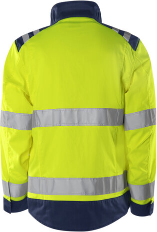 Fristads High vis green jack klasse 3 4067 Hi-vis geel/marineblauw