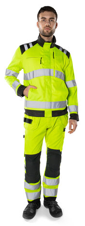 Fristads High vis green jack klasse 3 4067 Hi-vis geel/zwart