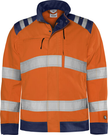 Fristads High vis green jack klasse 3 4067 Hi-vis oranje/marineblauw
