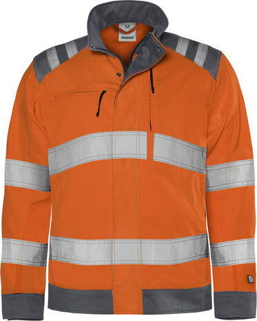 Fristads High vis green jack klasse 3 4067 Hi-vis oranje/grijs