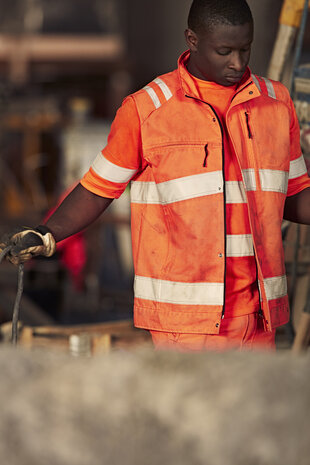 Fristads High vis green vest klasse 2 5067 Hi-vis oranje