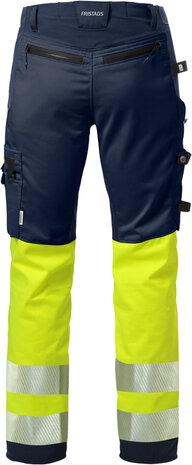 Fristads High vis werkbroek stretch klasse 1 2706 Hi-vis geel/marineblauw